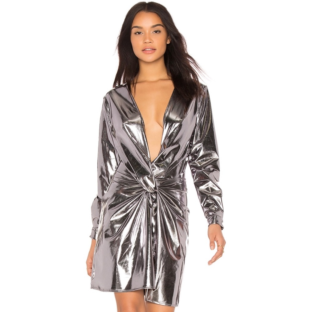 Metallic party dress x Revolve
